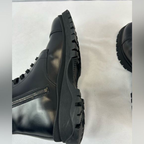 Prada Spazzaloto Leather Combat Boots - Picture 11 of 13